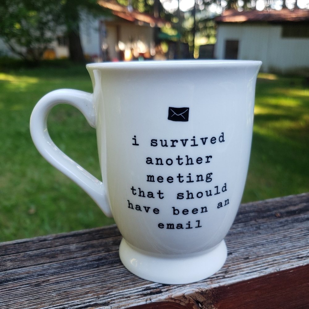 'I Survived Another Meeting That Should Have Been An Email' Coffee Mug